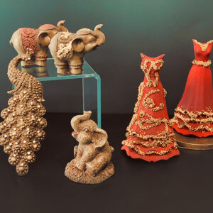 Dress , Elephant & peacock